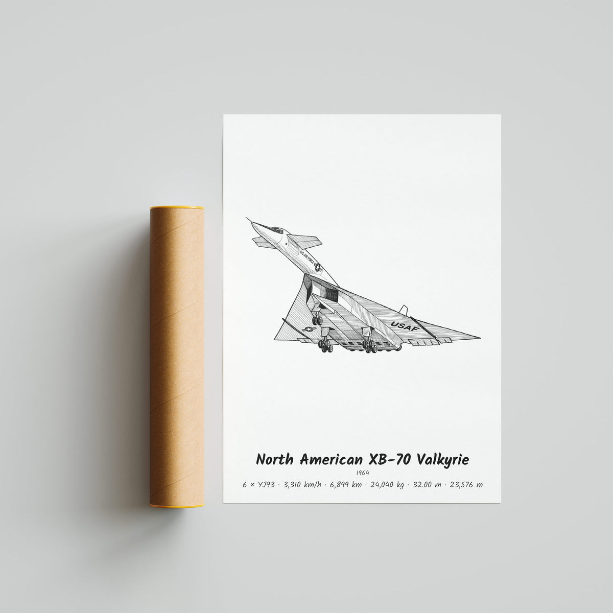 North American XB-70 Valkyrie Poster Print