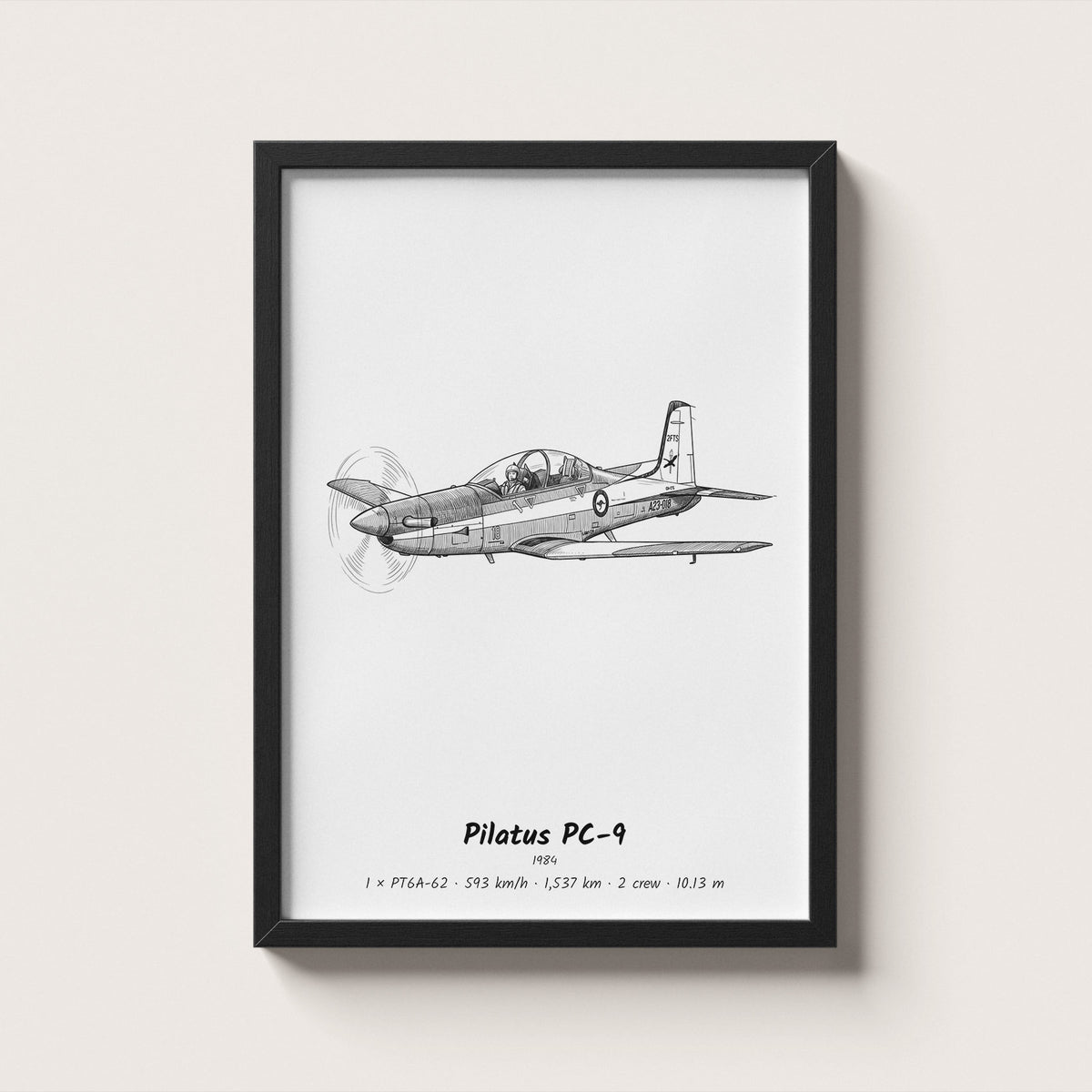 Pilatus PC-9 Wall Art