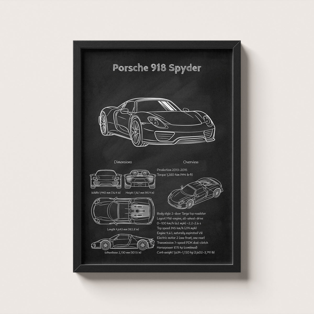 Porsche 918 Spyder Wall Art