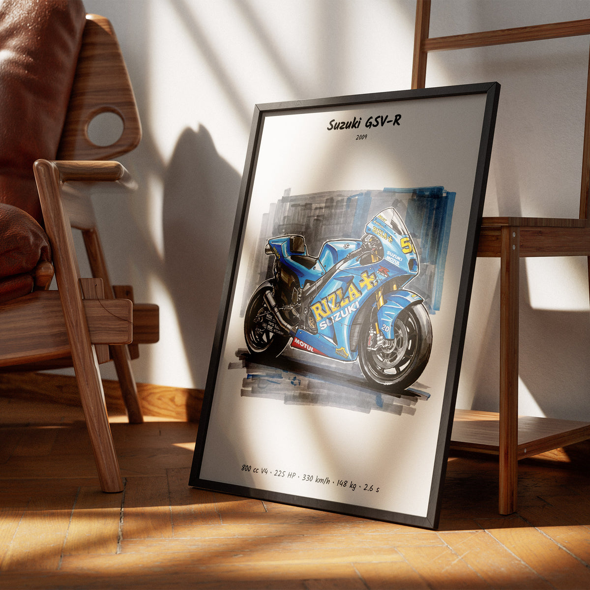Suzuki GSV-R 2009 MotoGP Wall Art