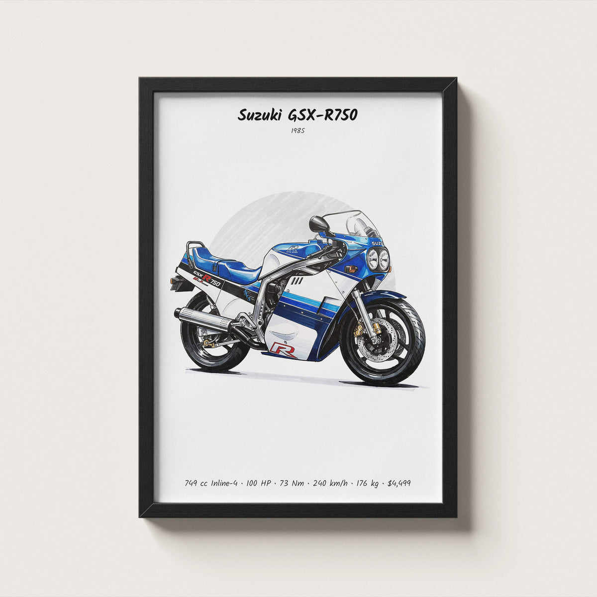 Suzuki GSX-R750 1985 Wall Art