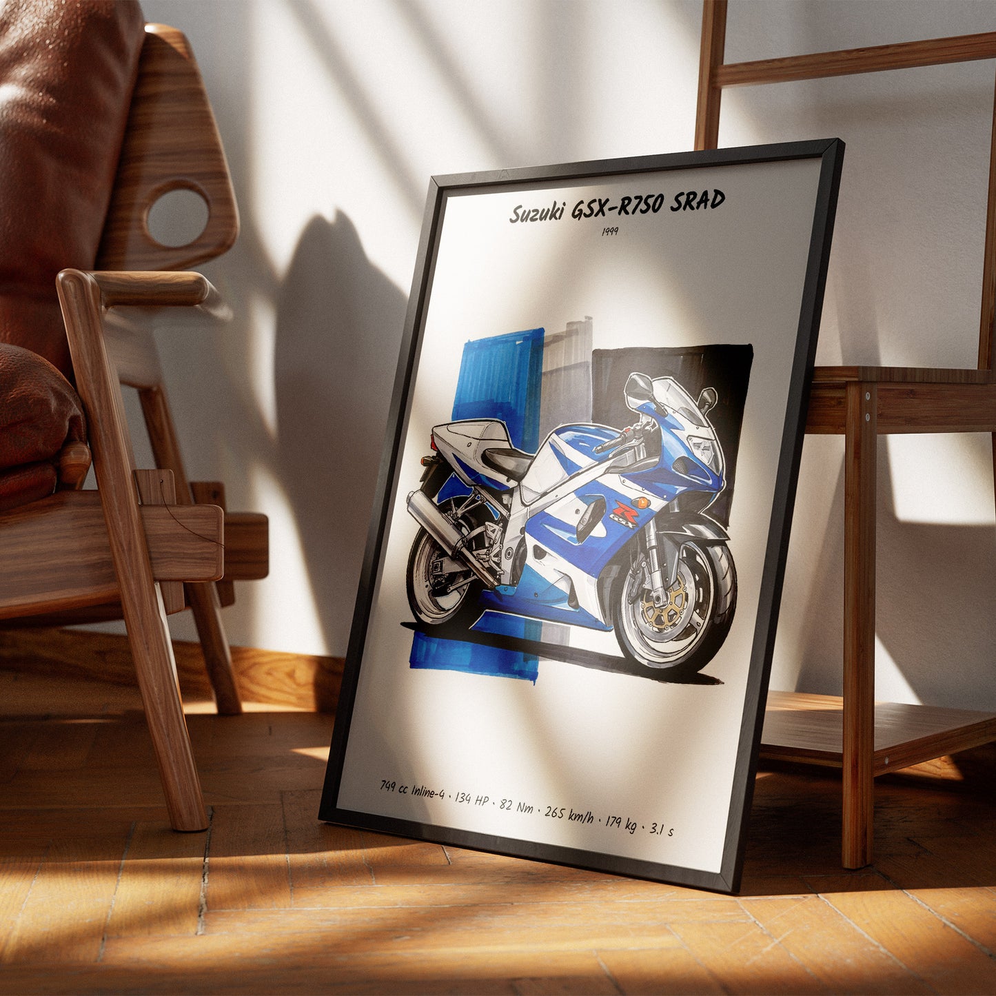 Suzuki GSX-R750 SRAD Motorcycle Art Print