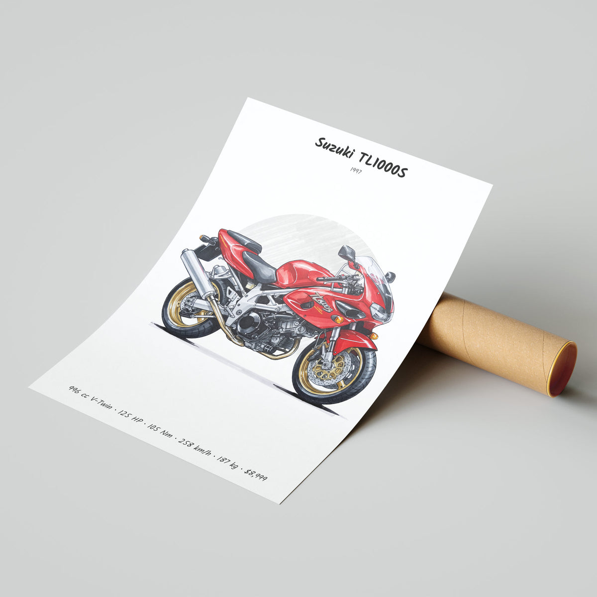 Suzuki TL1000S 1997 Poster