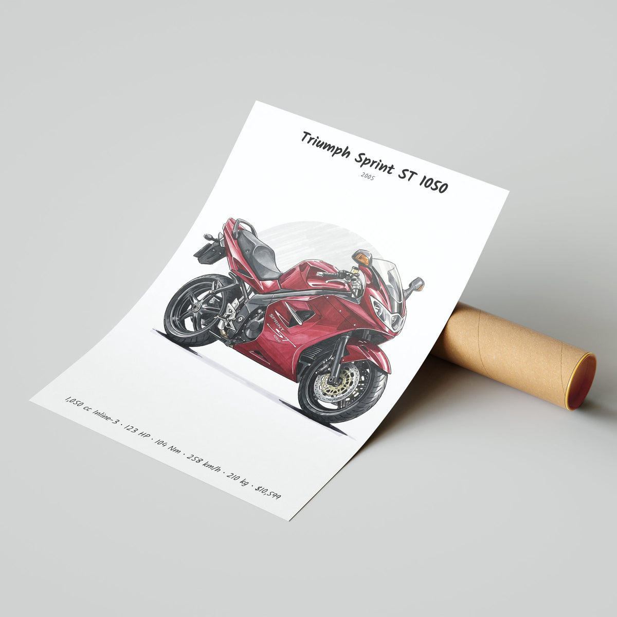 Triumph Sprint ST 1050 2005 Poster