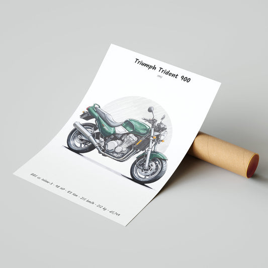 Triumph Trident 900 1992 Poster