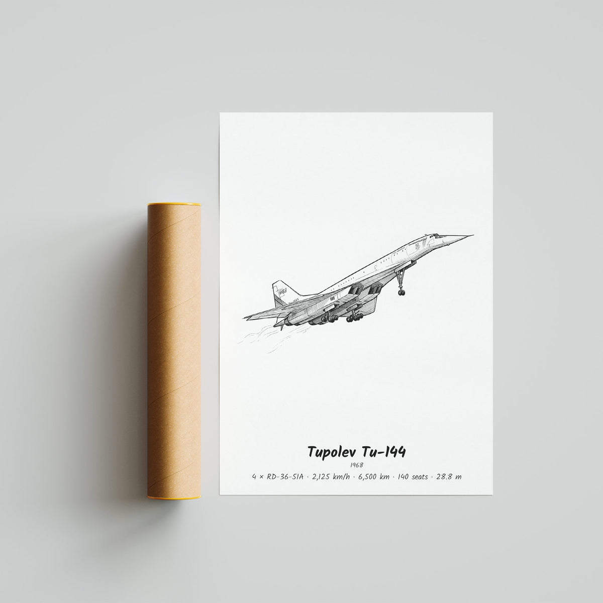 Tupolev Tu-144 Poster Print