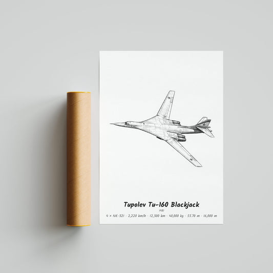 Tupolev Tu-160 Blackjack Poster Print