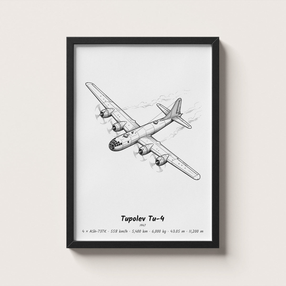 Tupolev Tu-4 Wall Art