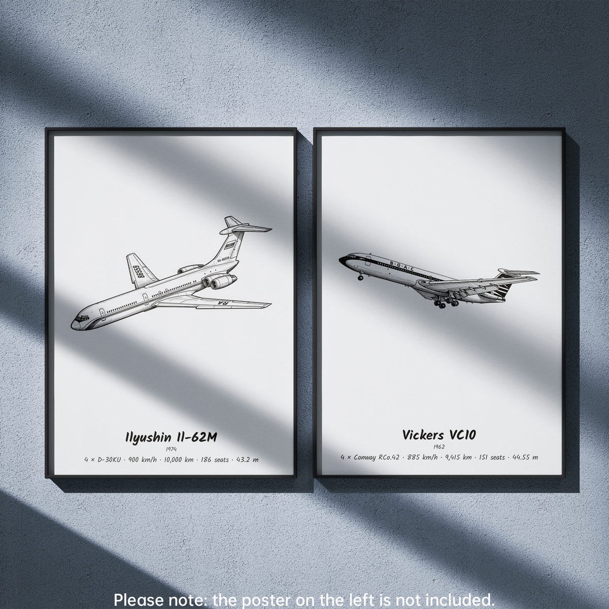 VC10 Wall Art Paired with Ilyushin Il-62M