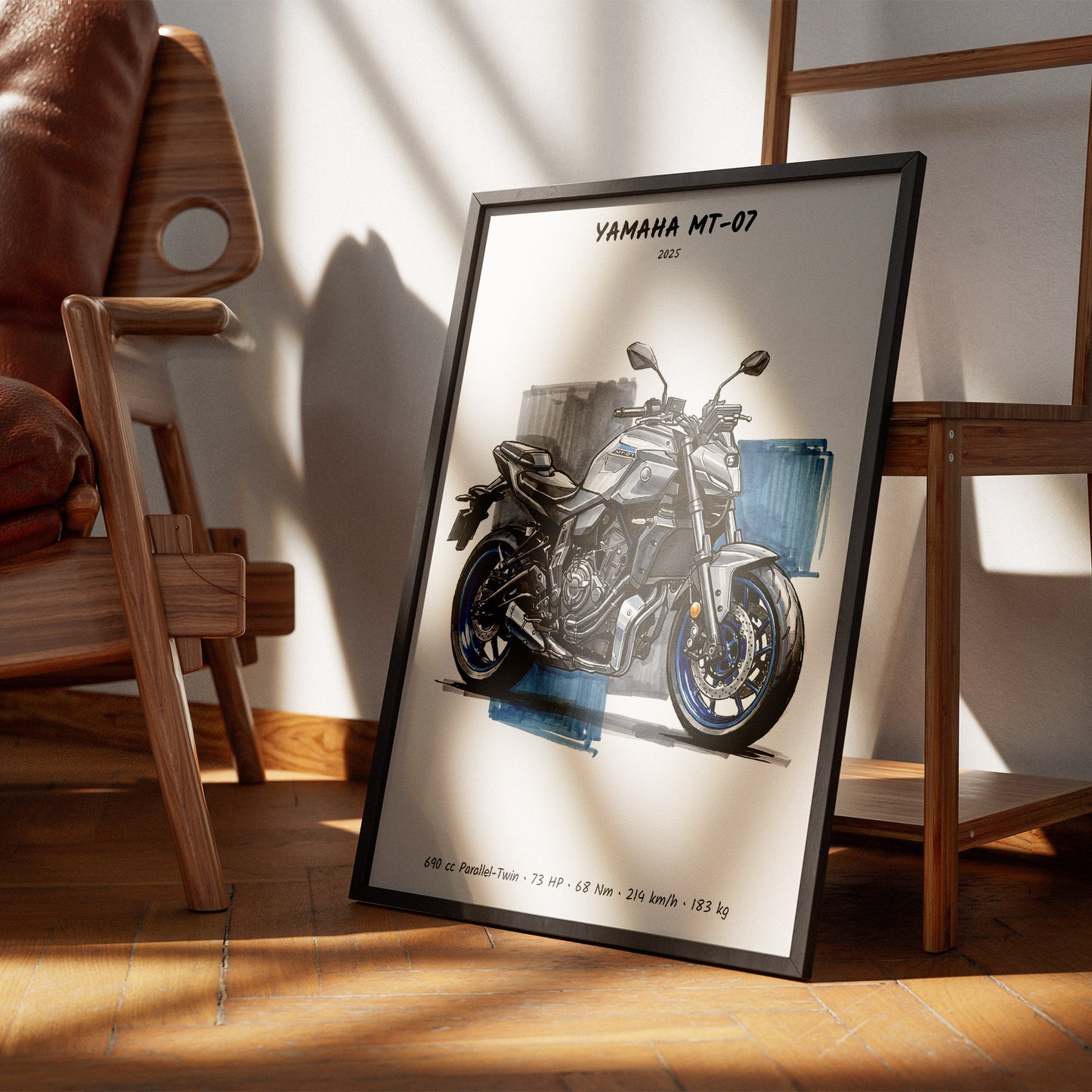 Yamaha MT-07 Motorcycle Art Print