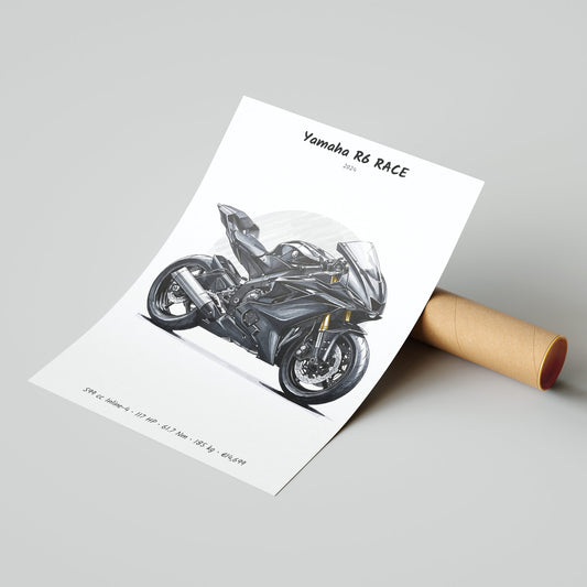 Yamaha R6 RACE 2024 Poster