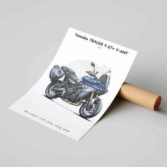 Yamaha TRACER 9 GT+ Y-AMT 2025 Poster