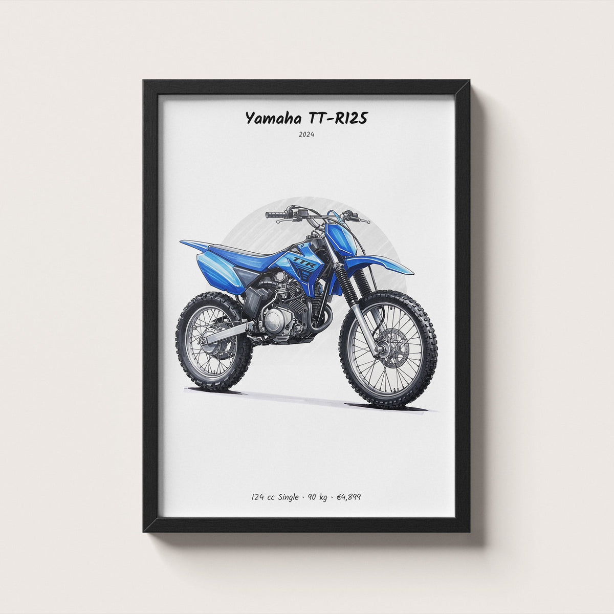 Yamaha TT-R125 2024 Wall Art