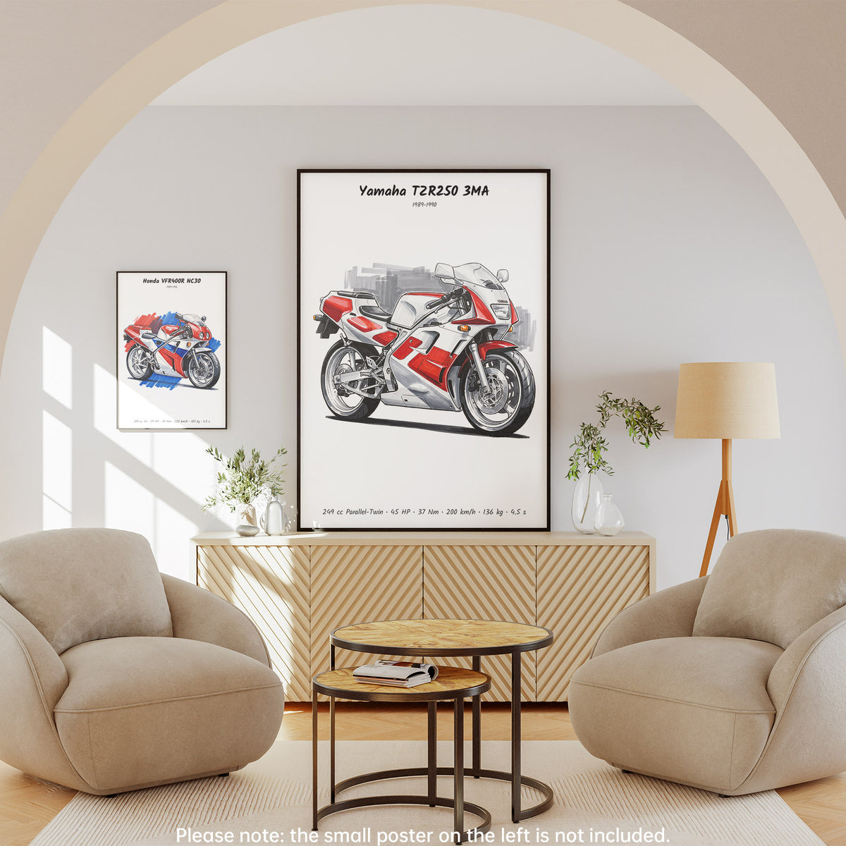 Yamaha TZR250 3MA Motorcycle Wall Art