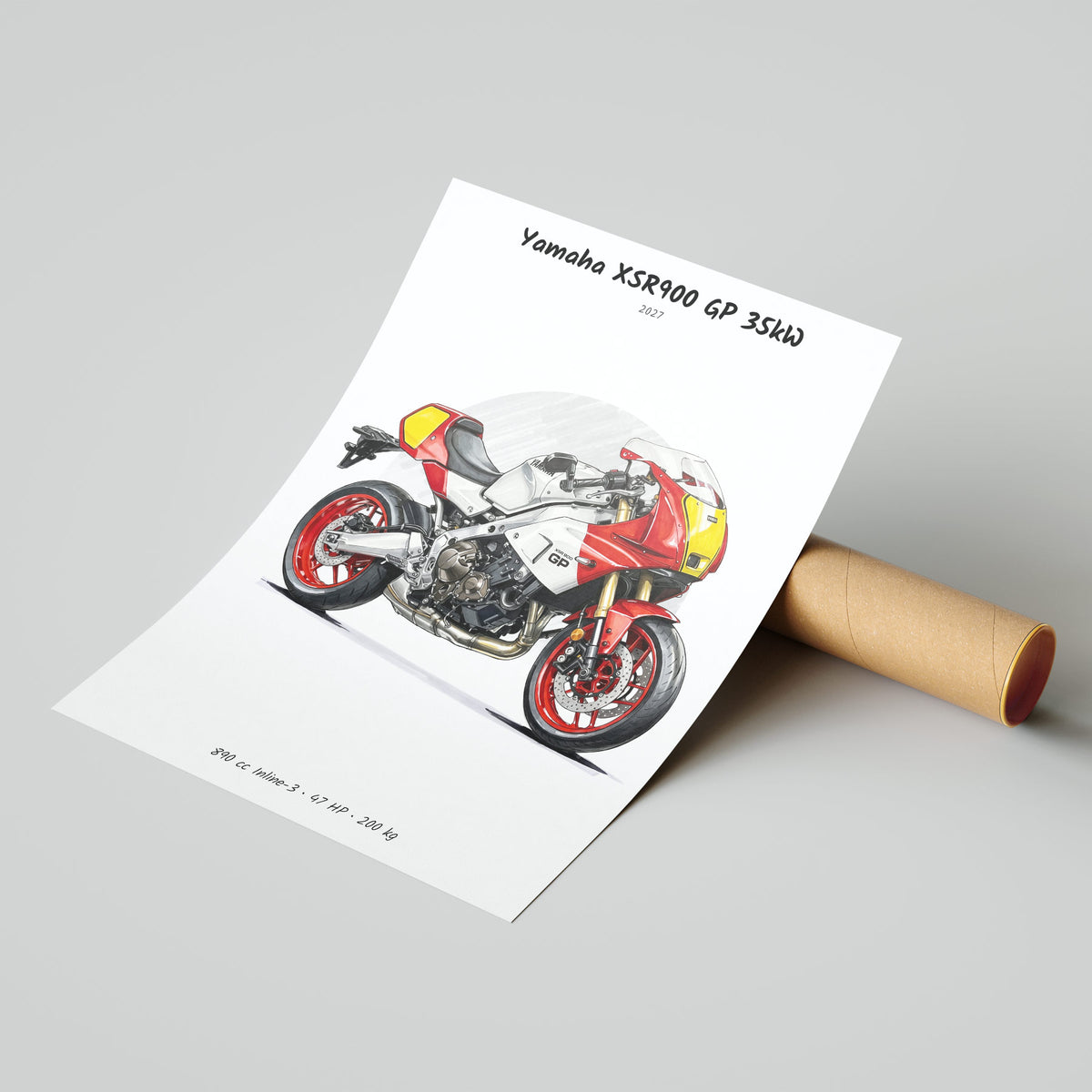 Yamaha XSR900 GP 35kW 2027 Poster