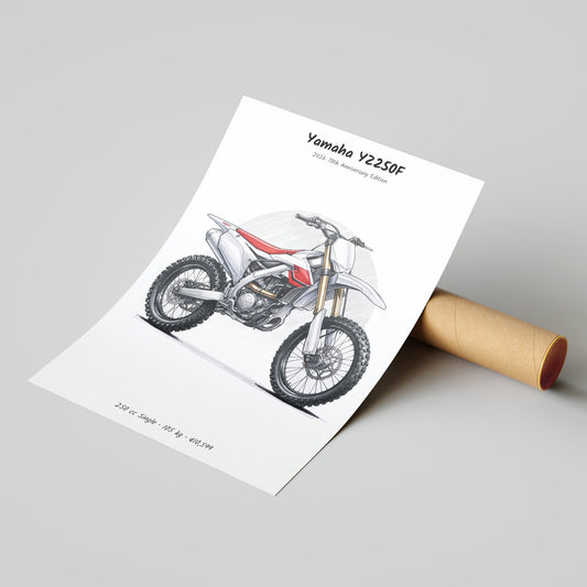 Yamaha YZ250F 70th Anniversary 2026 Poster