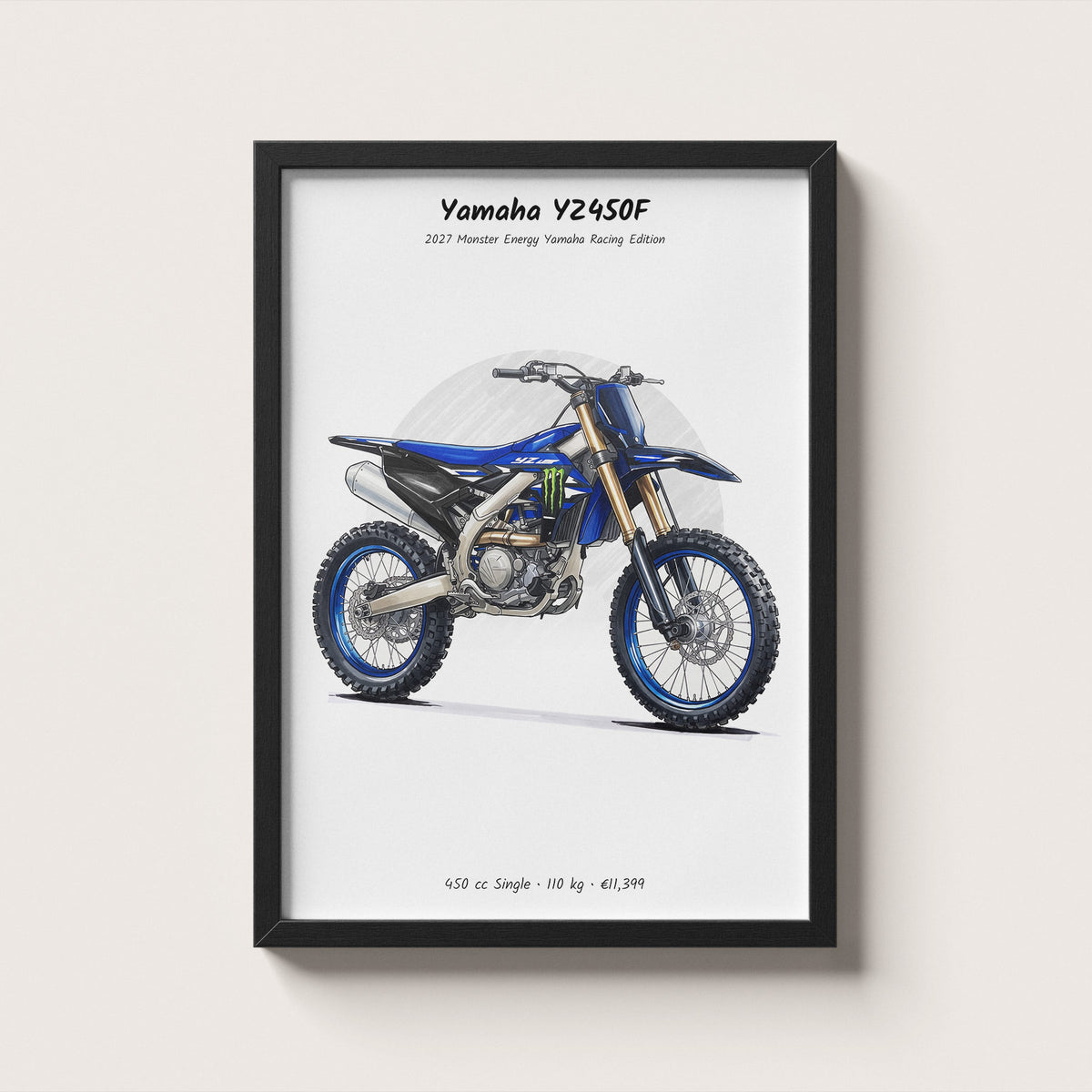 Yamaha YZ450F Monster Energy Edition 2027 Wall Art