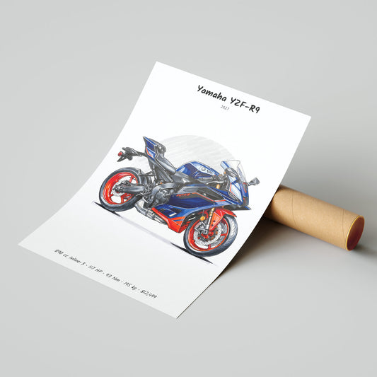 Yamaha YZF-R9 2027 Poster