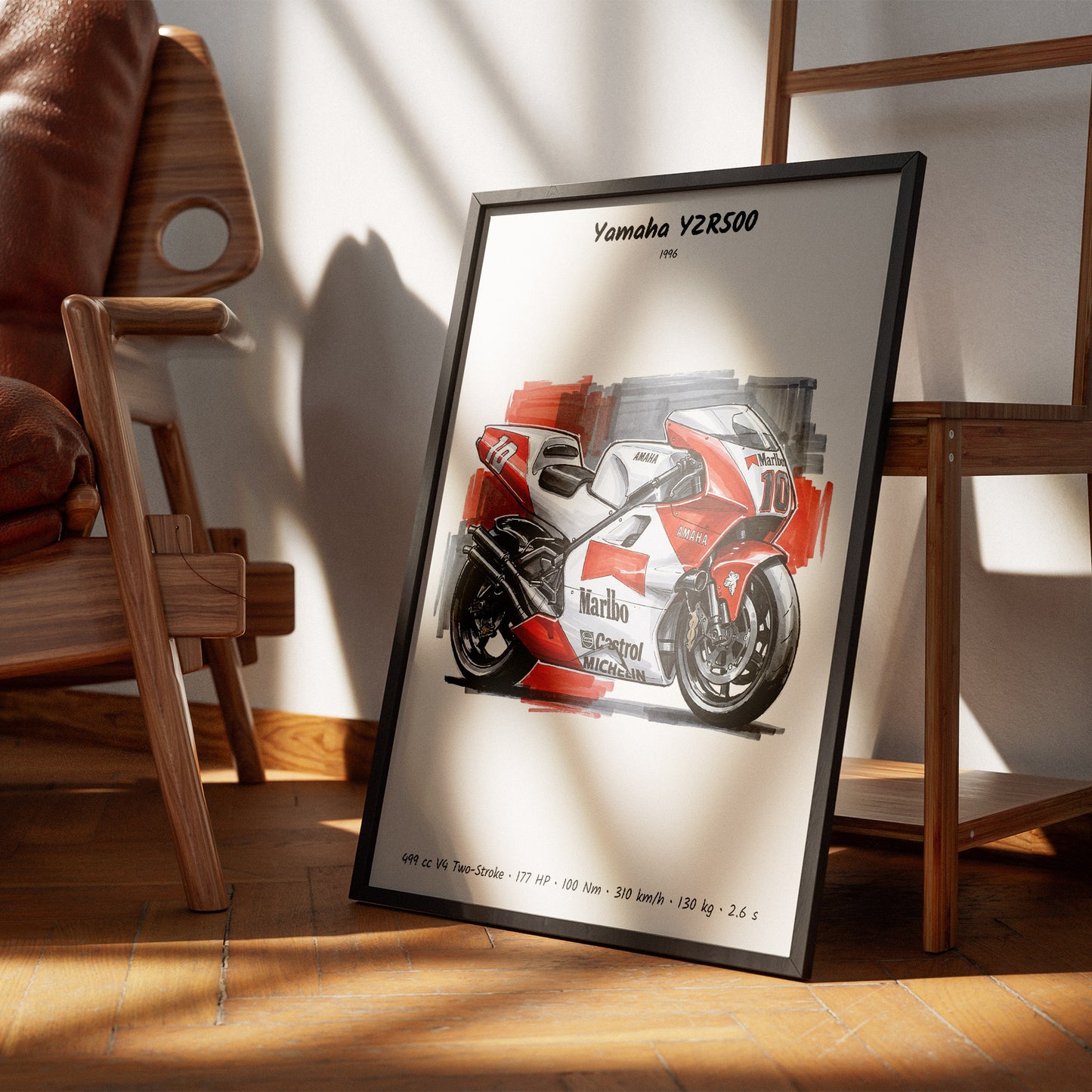 Yamaha YZR500 Grand Prix Motorcycle Wall Art