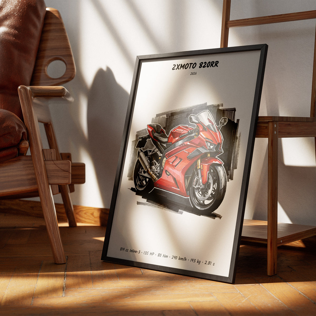 ZXMOTO 820RR Sportbike Art Print