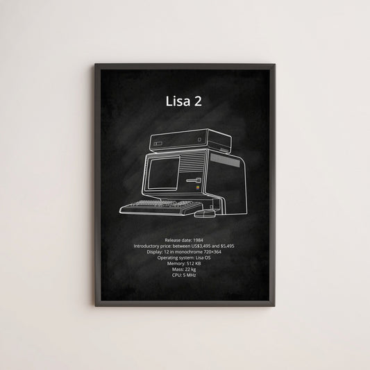 Apple Lisa 2 blueprint poster wall decor