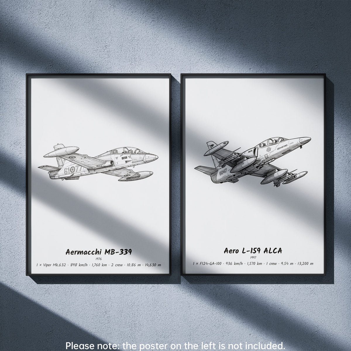 Aero L-159 ALCA Wall Art Paired with Aermacchi MB-339