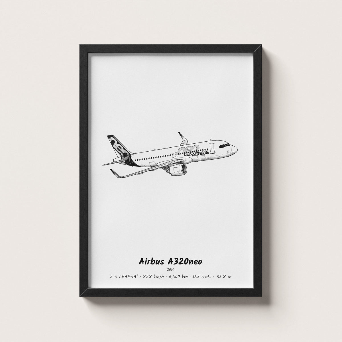 Airbus A320neo Airliner Wall Art