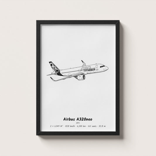 Airbus A320neo Airliner Wall Art
