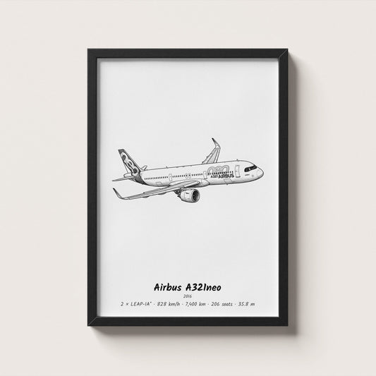 Airbus A321neo Airliner Wall Art