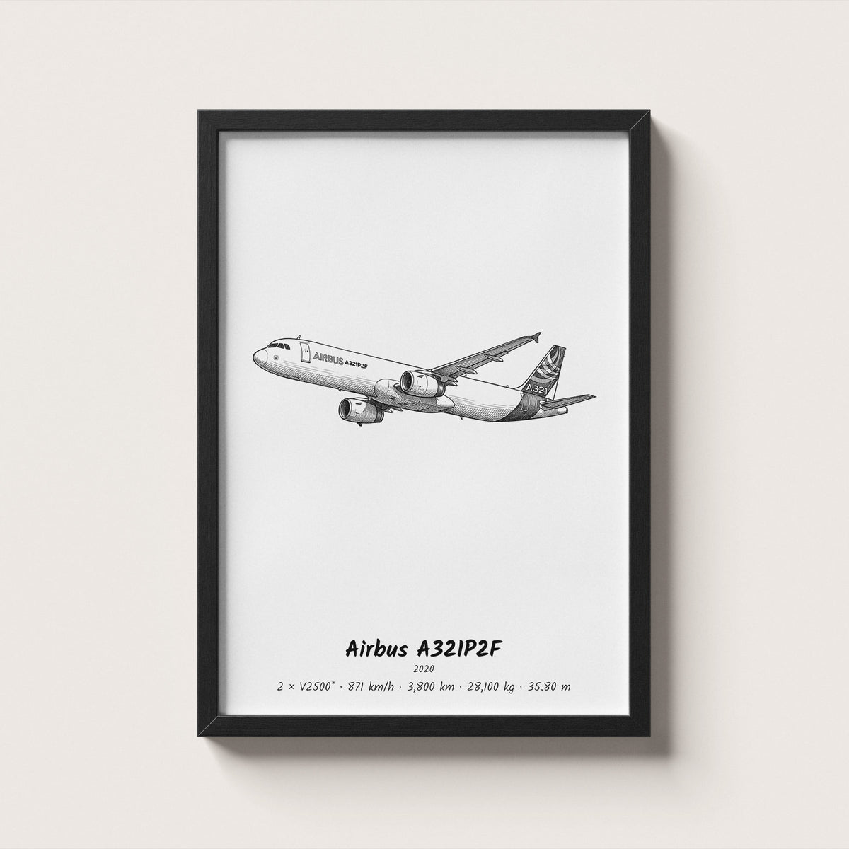 Airbus A321P2F Wall Art