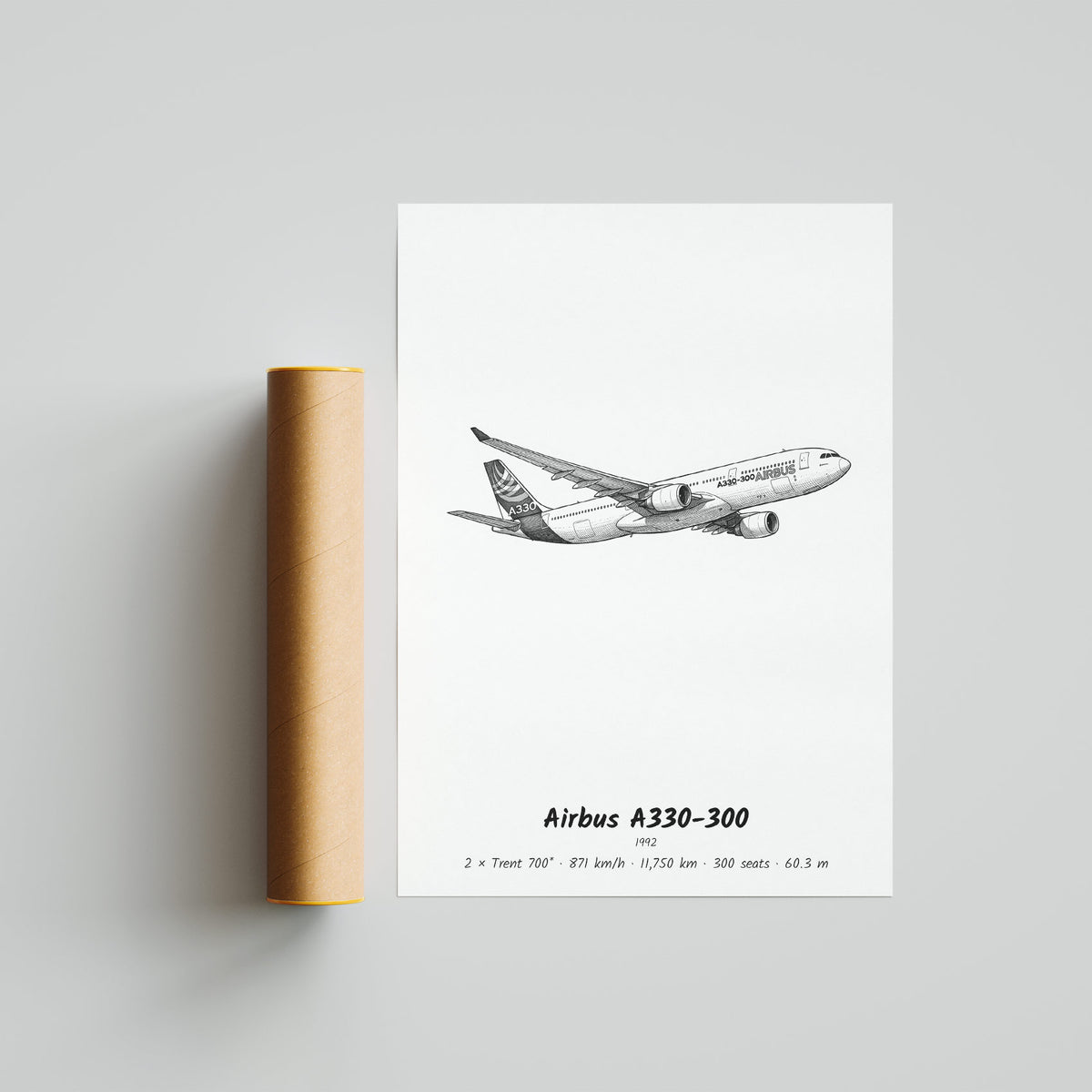 Airbus A330-300 Poster Print
