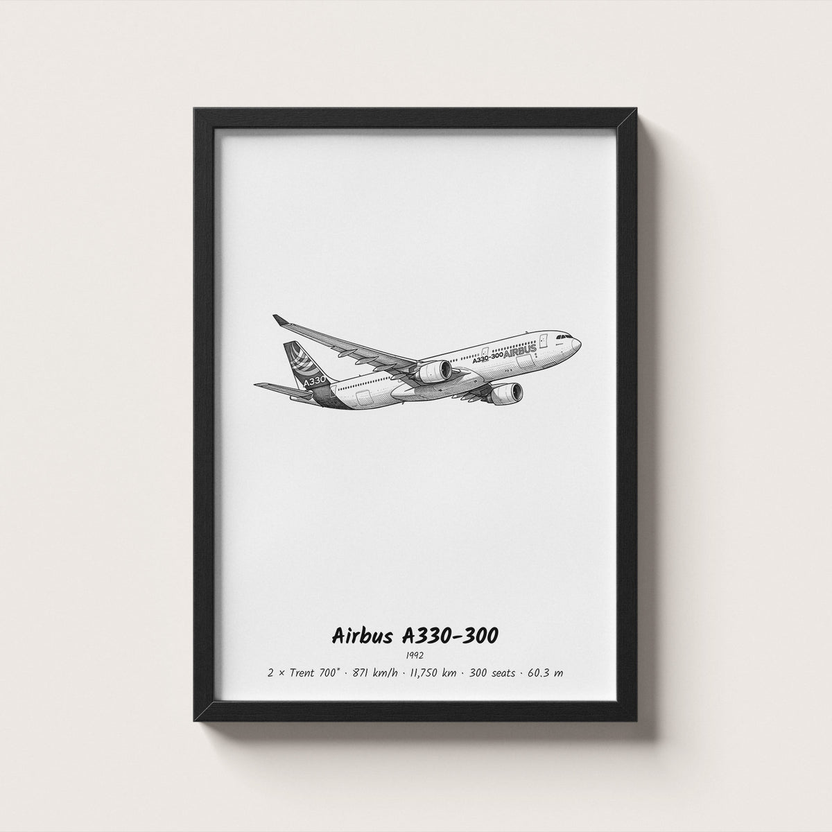 Airbus A330-300 Airliner Wall Art