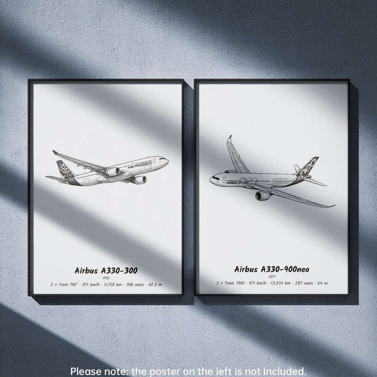 A330-900neo Wall Art Paired with Airbus A330-300