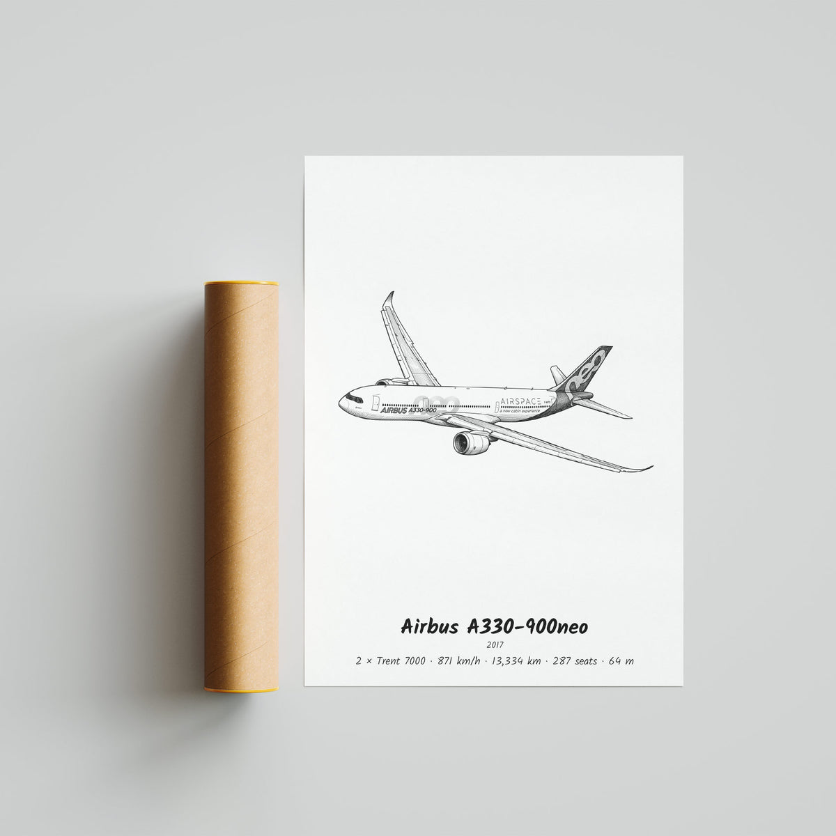 Airbus A330-900neo Poster Print