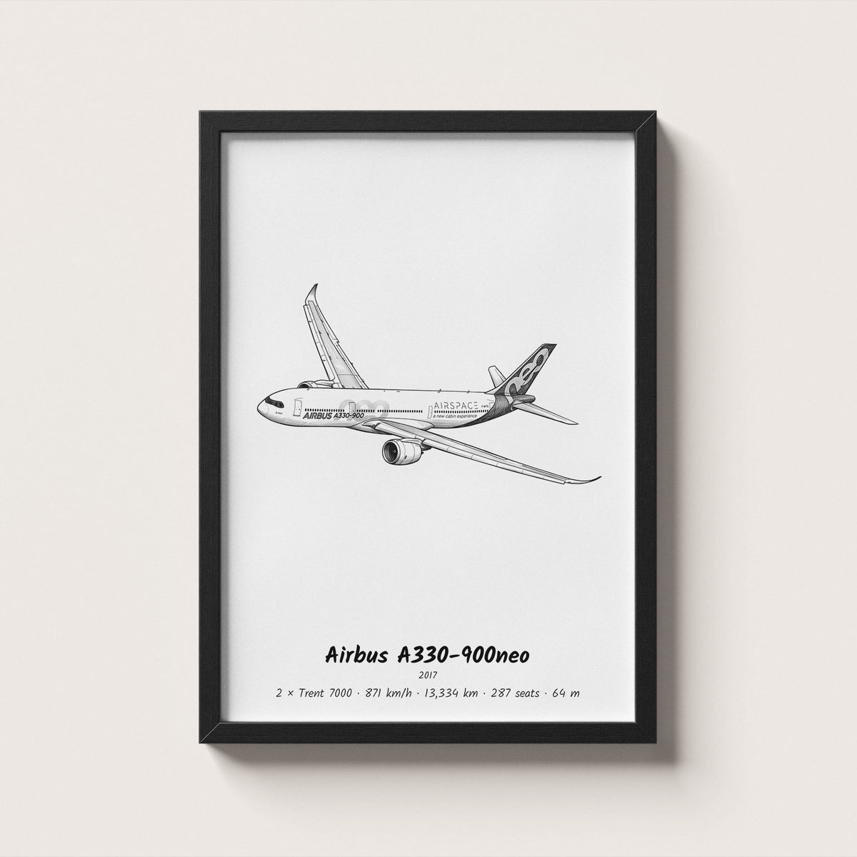 Airbus A330-900neo Airliner Wall Art