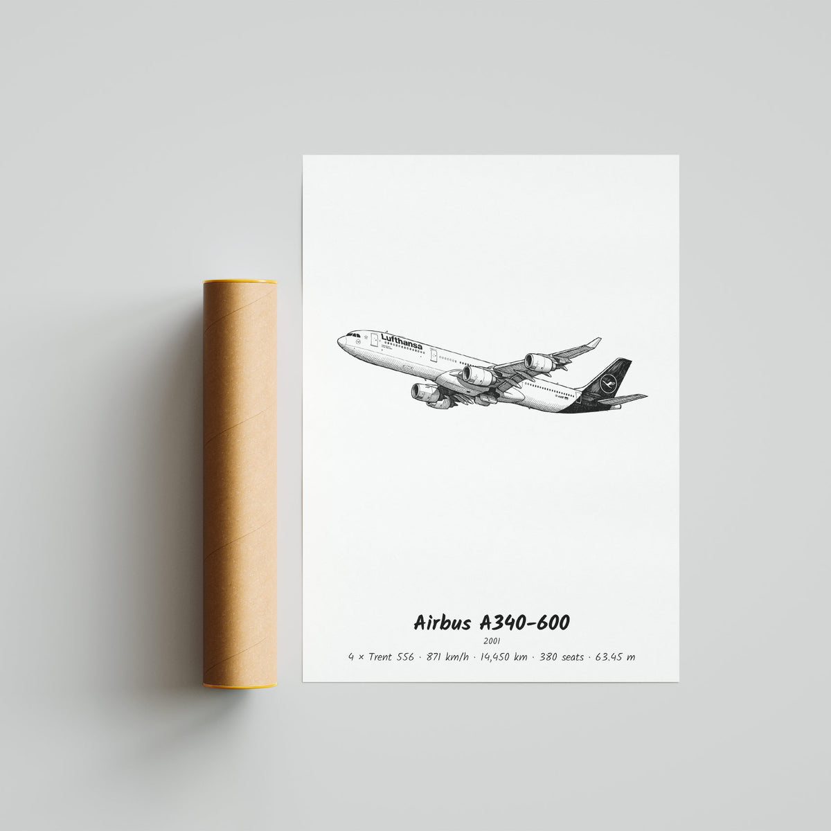 Airbus A340-600 Poster Print
