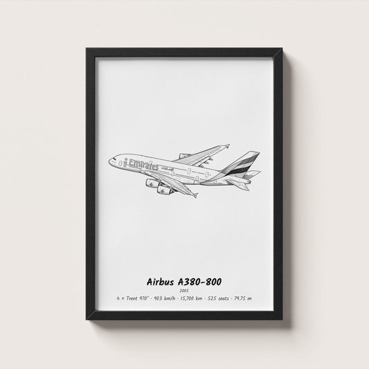 Airbus A380-800 Airliner Wall Art