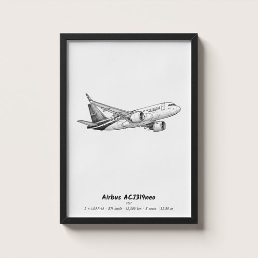 Airbus ACJ319neo Wall Art