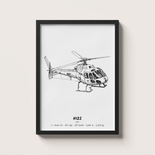 Airbus H125 Helicopter Wall Art