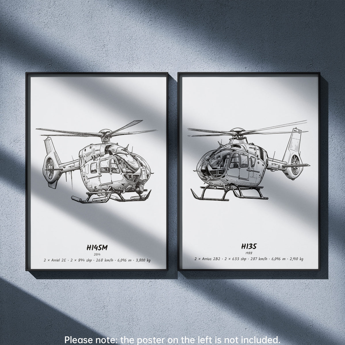 Airbus H135 Wall Art Paired with Airbus H135