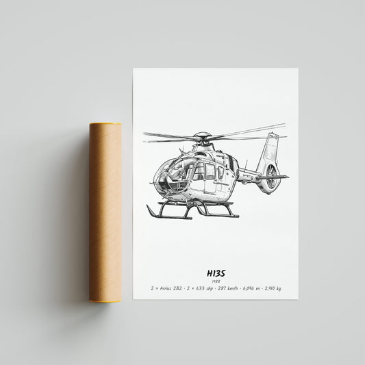 Airbus H135 Helicopter Poster
