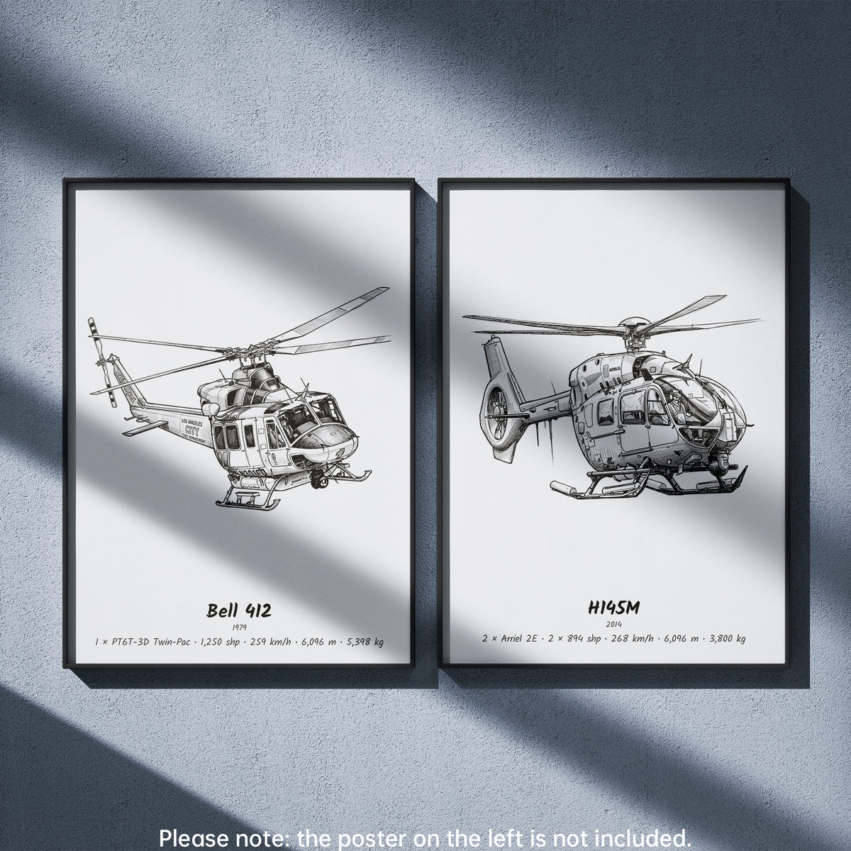 H145M Wall Art Paired with Bell 412