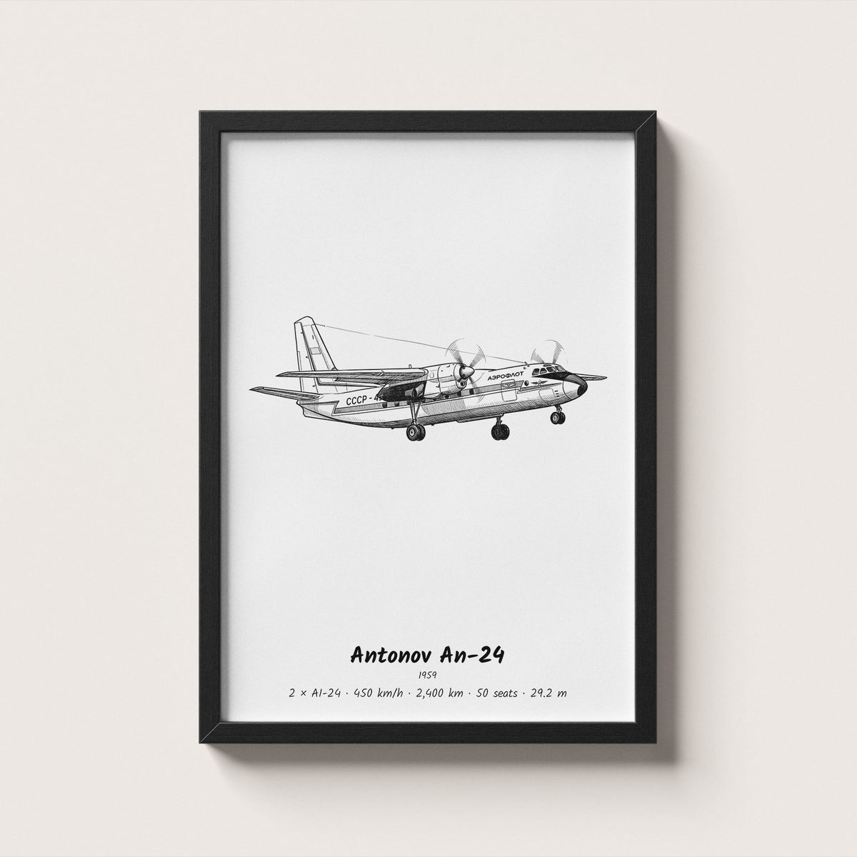 Antonov An-24 Airliner Wall Art