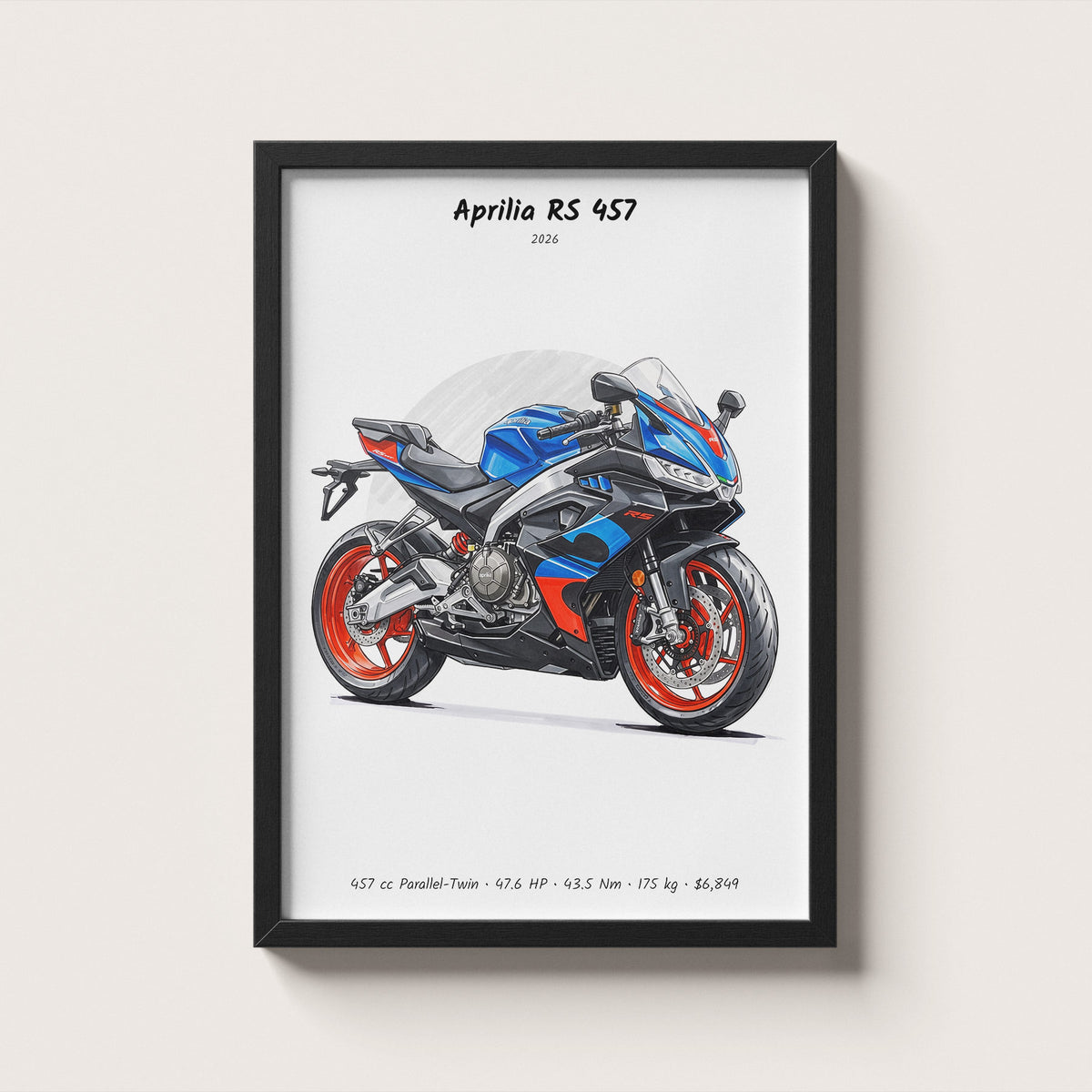 Aprilia RS 457 2026 Wall Art