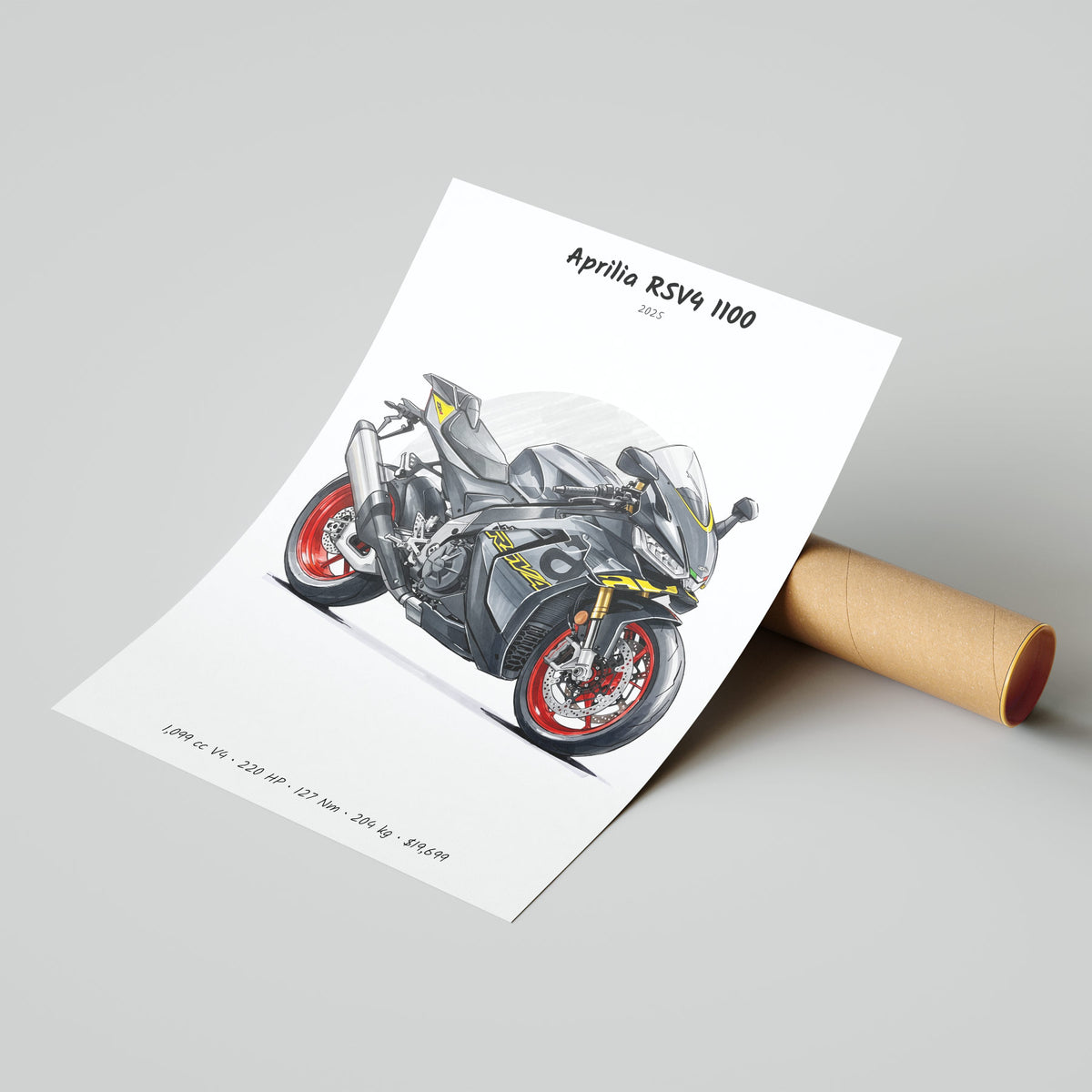Aprilia RSV4 1100 2025 Poster