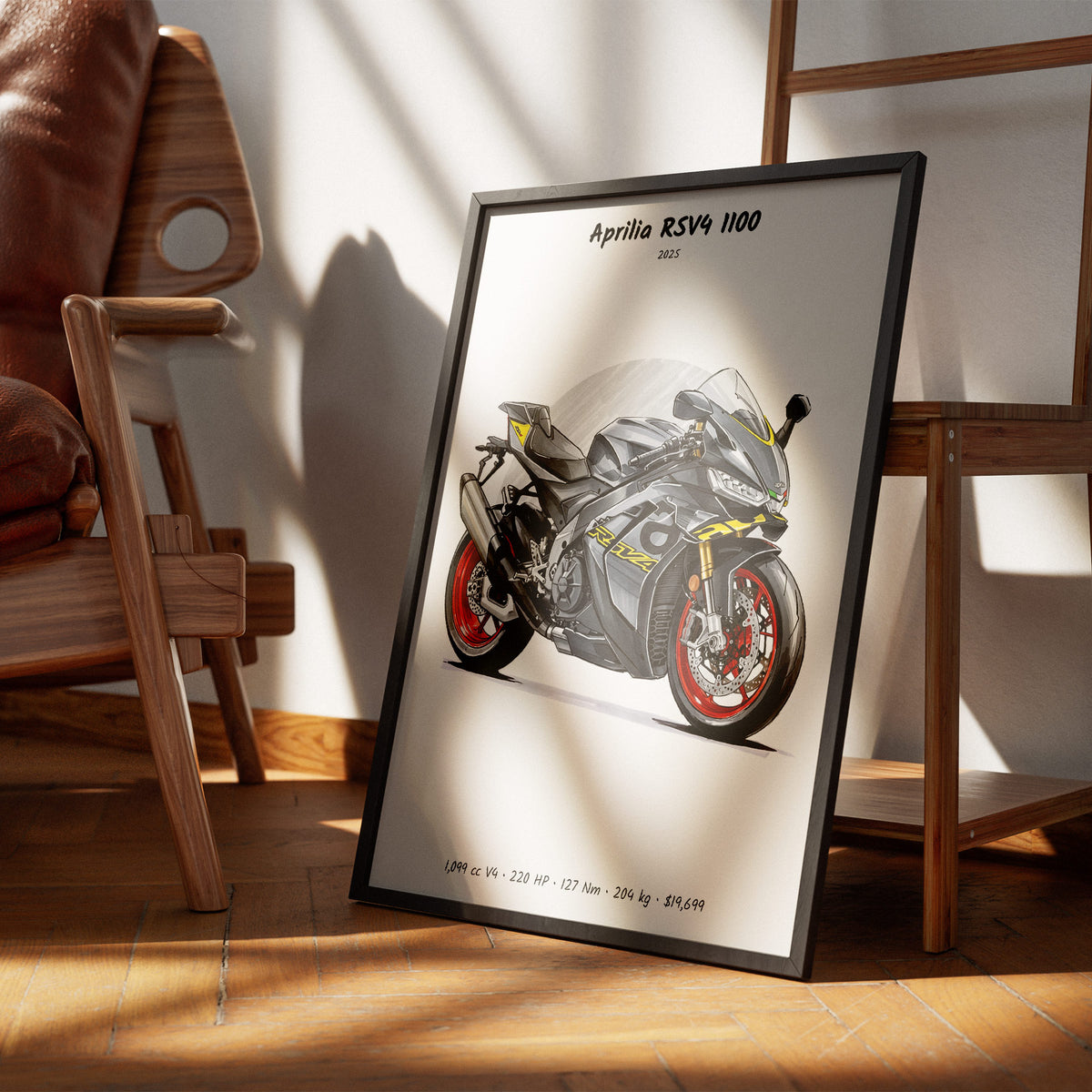 Aprilia RSV4 1100 2025 Wall Art