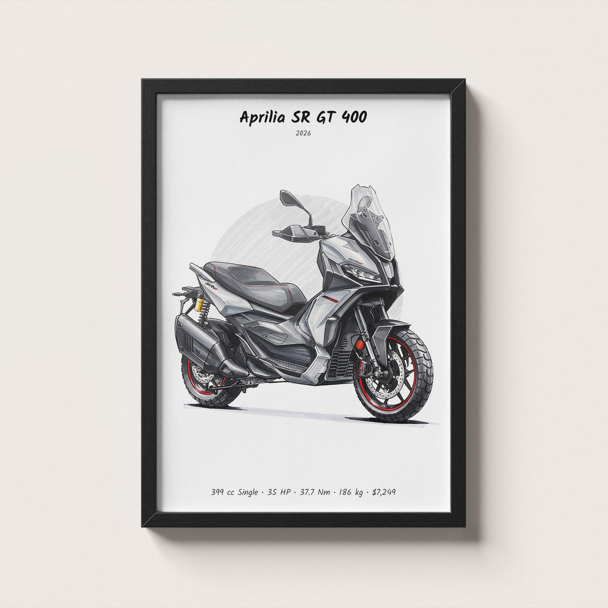 Aprilia SR GT 400 2026 Wall Art