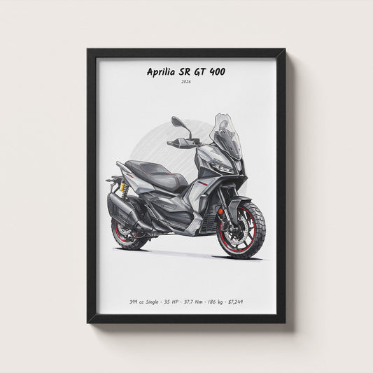 Aprilia SR GT 400 2026 Wall Art