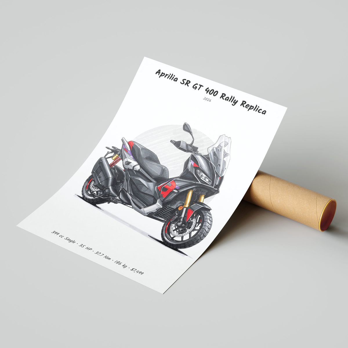 Aprilia SR GT 400 Rally Replica 2026 Poster