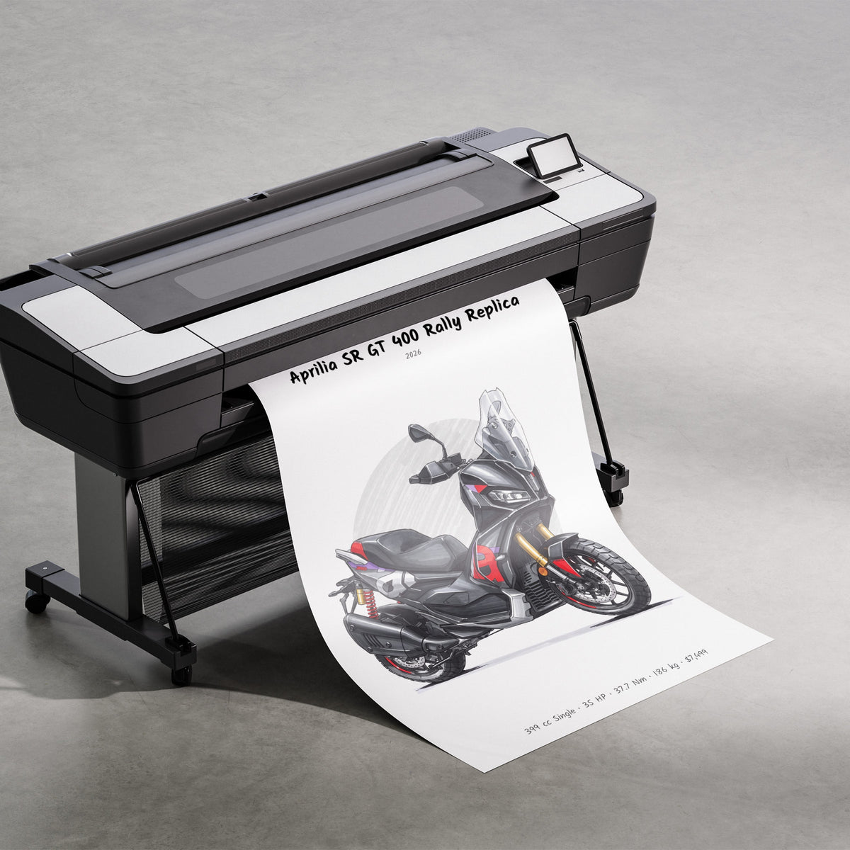 Aprilia SR GT 400 Rally Replica 2026 Print
